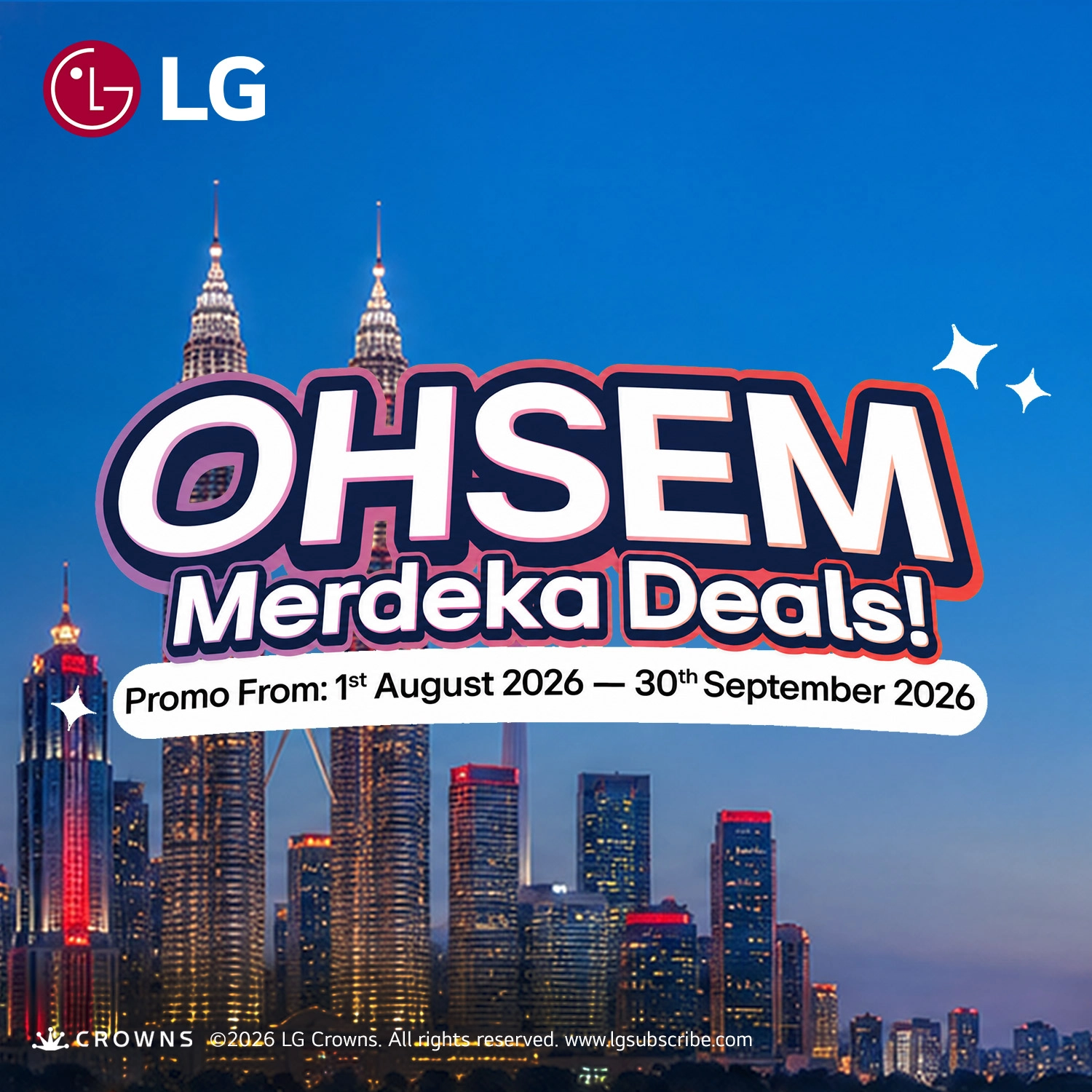 LG Home Appliances Subscription Plan discount with Ohsem Merdeka Deals
