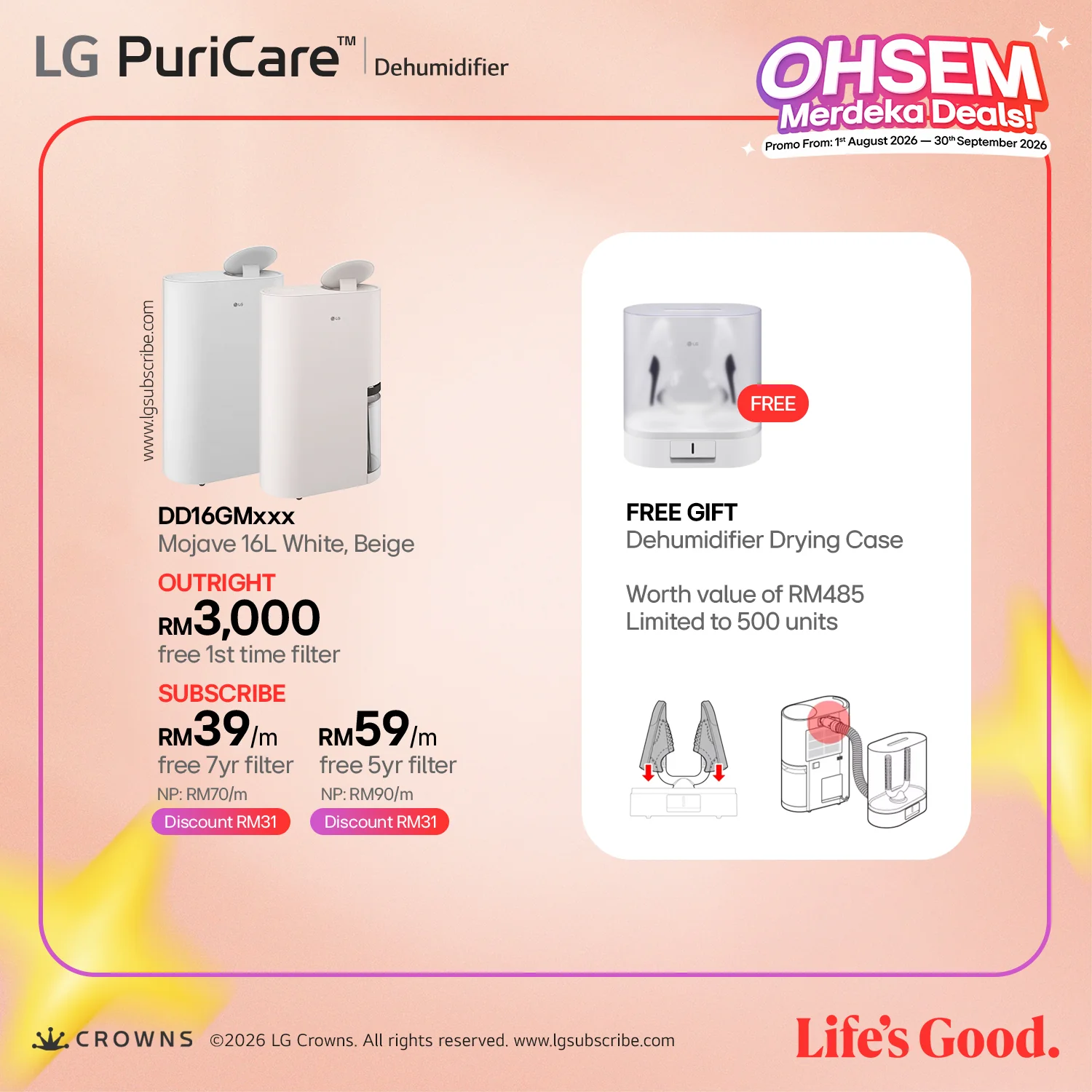 LG PuriCare Dehumidifier