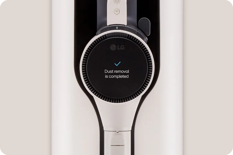LG CordZero A9X-RSTEAM informative LCD screen