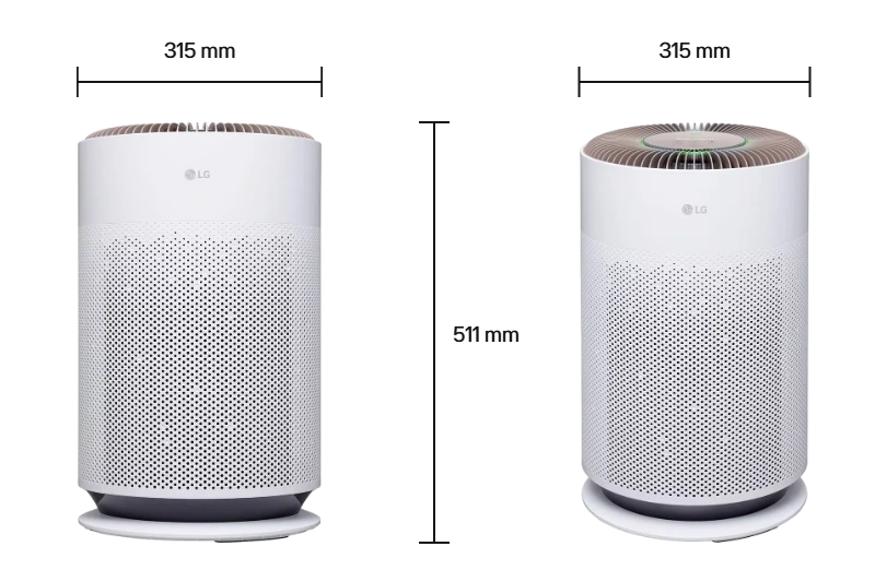 LG PuriCare AS60GHCG0 Size
