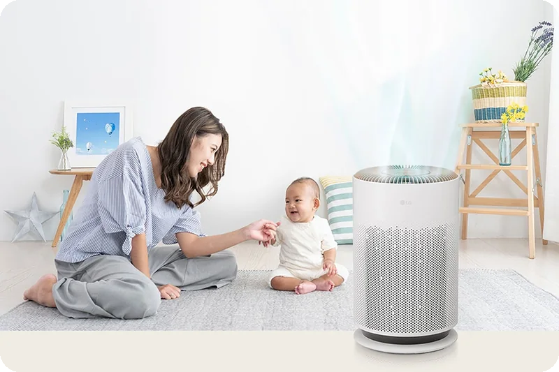 LG PuriCare AS60GHCG0 providing deep air cleaning for a family