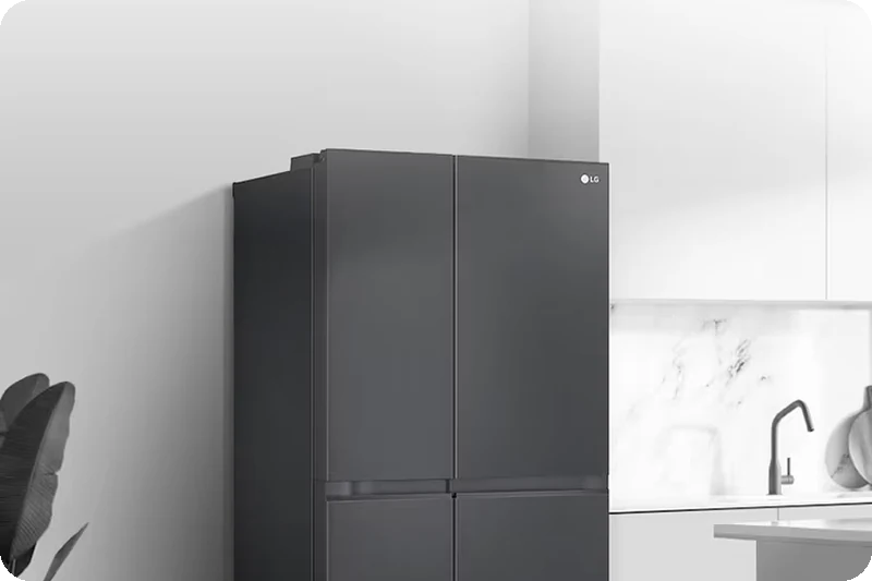 UltraSleek LG side-by-side refrigerator in a modern kitchen