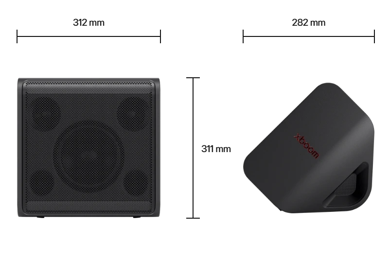 LG xboom STAGE301.FMYSLBK Size